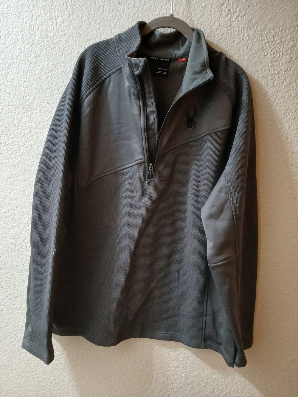Spyder Men’s Quarter-Zip Pullover Sweater - Gray
